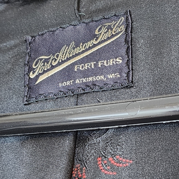 Vintage 1950s Persian Curly Lamb Coat Mink Collar Fort Fur Co. Luxury Jacket - Picture 5 of 15